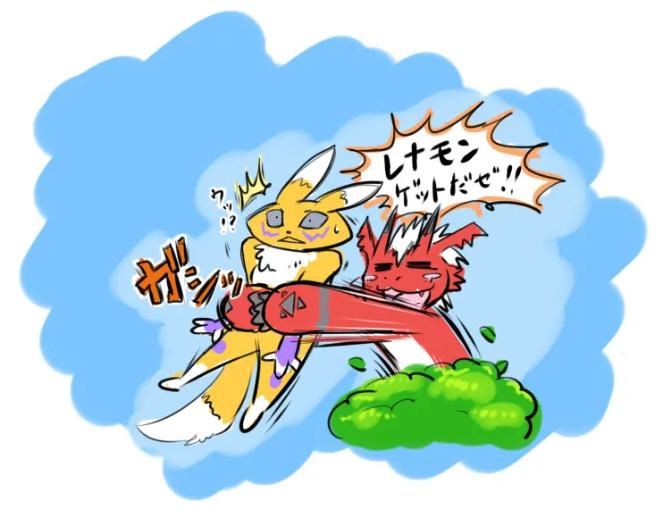Renamon O Impmon To Guilmon Ga Ryoujoku Shichau Ohanashi